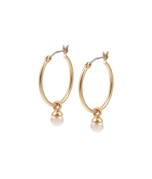 Essentials Be a Star Earrings Freshwater pearl matt gold - 2 CM